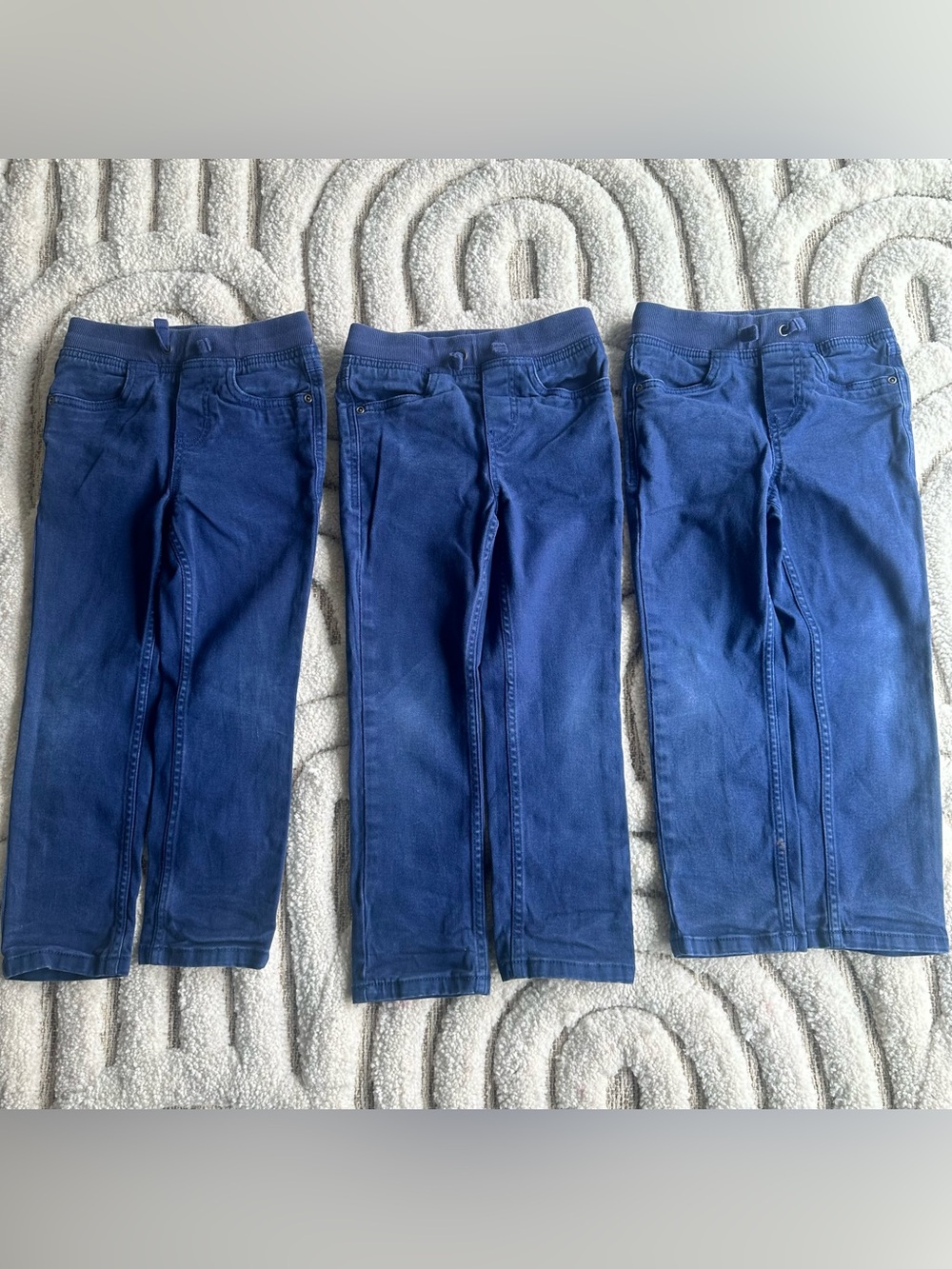 Boys Hanna Andersson 3 Pairs Blue Uniform Pants  | Size 5 Slim